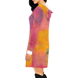 FARBKLANG Hoodie-Kleid von REBL ART, Seitenansicht