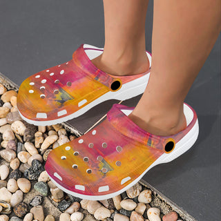 FARBKLANG Clocks Custom Print Adults Clogs