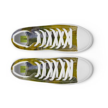 ERDGRÜN High-Top Leinenschuhe für Damen